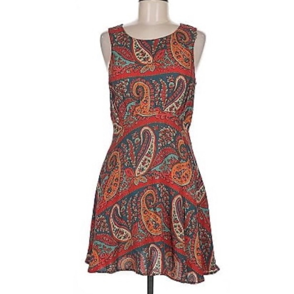 Free People Paisley Sleeveless Dress - Multicolor